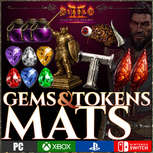 DIABLO 2 RESURRECTED Materials Tokens Gems Statues Organs Uber Tristram D2R ROTW