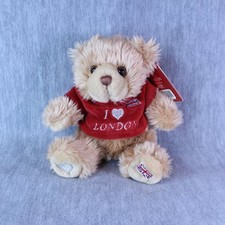 TEDDY BEAR I Love London NWT Stuffed 7" Sitting Plush Animal Keel Toys