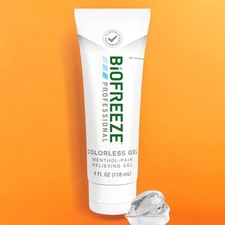 Biofreeze Professional Colorless Gel 4 oz Tube Pain Relief Menthol Exp 05/2027