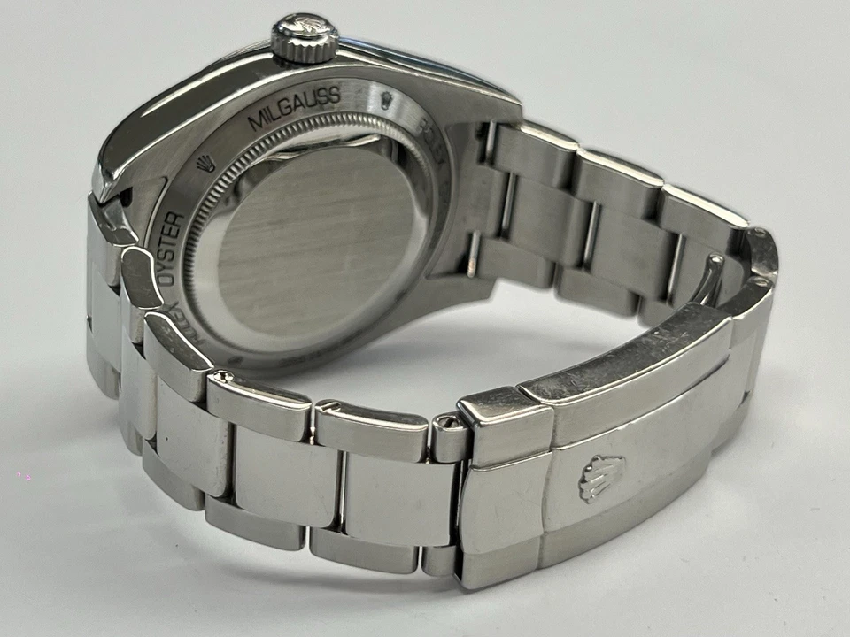 Reloj automático Rolex Milgauss esfera negra cristal verde 40 mm 116400 Foto 4 de 4