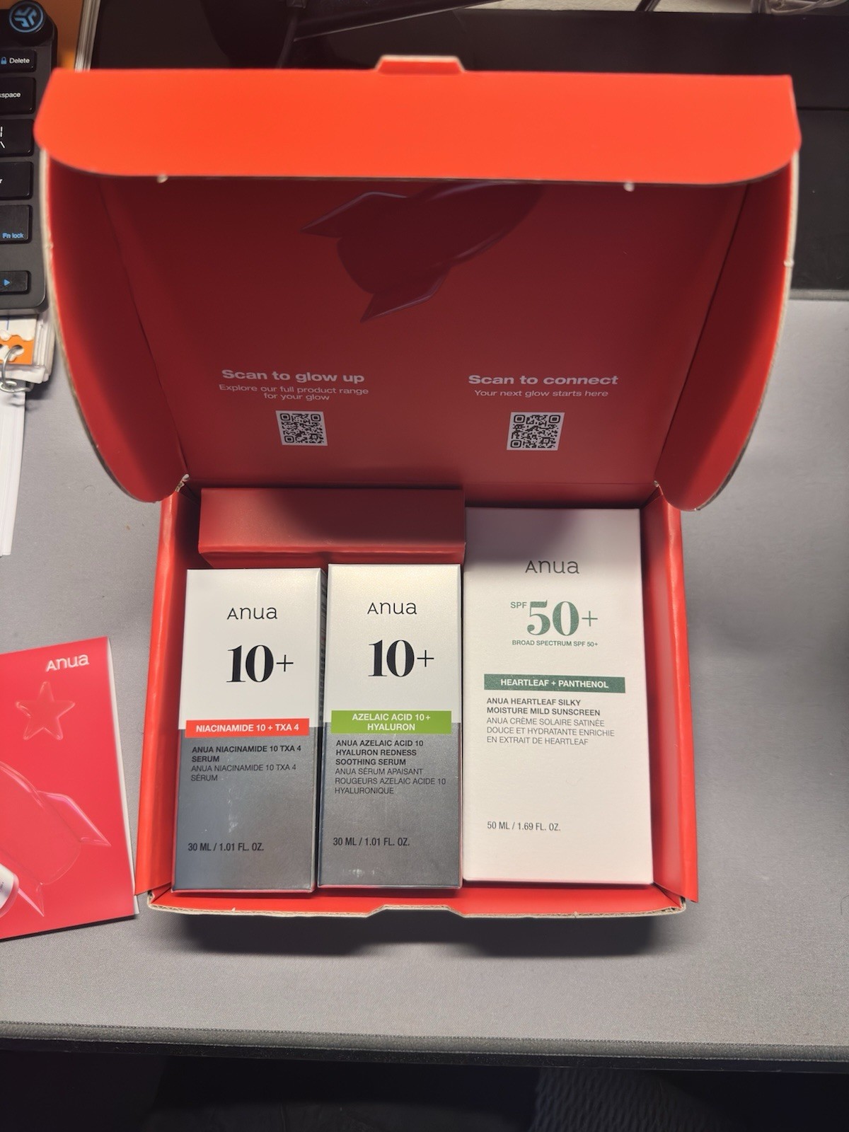 Anua Glow the City Face Care Set Serums & SPF 50+ Sunscreen Niacinamide Azelaic