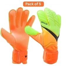 5x NIKE SPYNE GK GLOVE Soccer Goalie Glove (Orange/Yellow) sizes 6,7,8,9,10,11