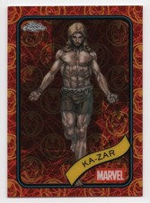 2025 Topps Chrome Marvel Ka-Zar #84 Iron Man Red & Gold Lazer Refractor /100