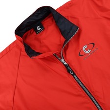 Cannondale Mens Red Cycling Windbreaker Jacket Full Zip Made in USA Size XL M903