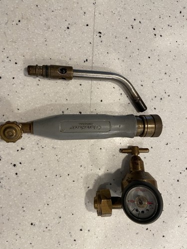 turbo torch acetylene torch handle With A11 Tip And ASCO Regulator Tested