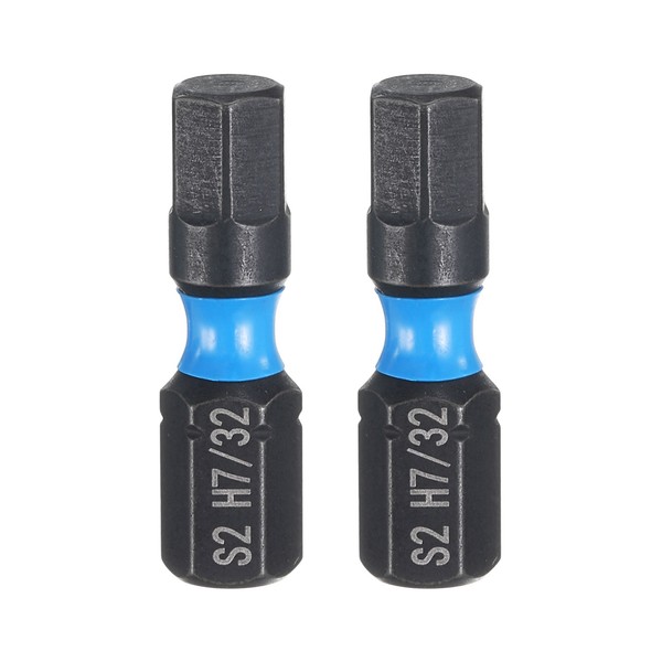 "2 StüCk H7/32 SAE Sechskant-Schraubendreher-Bit 1/4\" Schaft 1\" LäNge Magnetisch"-image