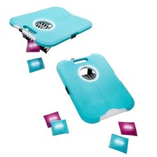 Go Gater Cornhole   Light-Up and Travel Light-Up Board - Turquoise/White