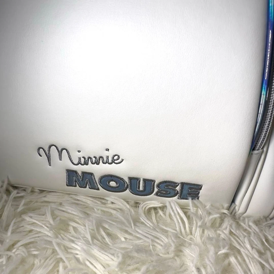 Sac de golf Boston Disney Minnie Mouse en cuir synthétique blanc zippé - Photo 3/4