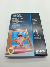 Epson Photo Paper Glossy, 4 x 6 Inches, 50 Sheets S041809 Brand New Unopened