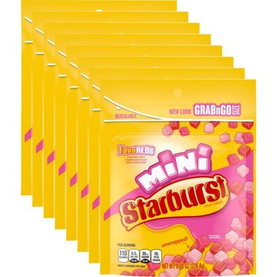 Fruit Chews Candy - FaveREDS Minis, 8oz (Pack of 8) - Delicious , Bulk Mini C...