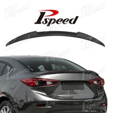 For 2014-2016 2017 2018 Mazda 3 Sedan Matte Black ABS Rear Trunk Spoiler Wing