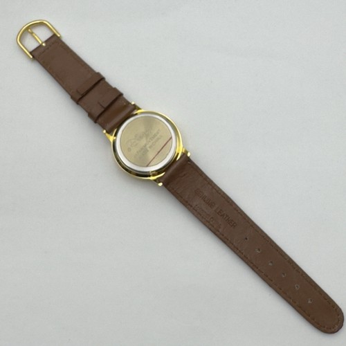 A Walt Disney World Surprise Spring Loaded Brown Leather Gold Tone Watch Case - Picture 6 of 8