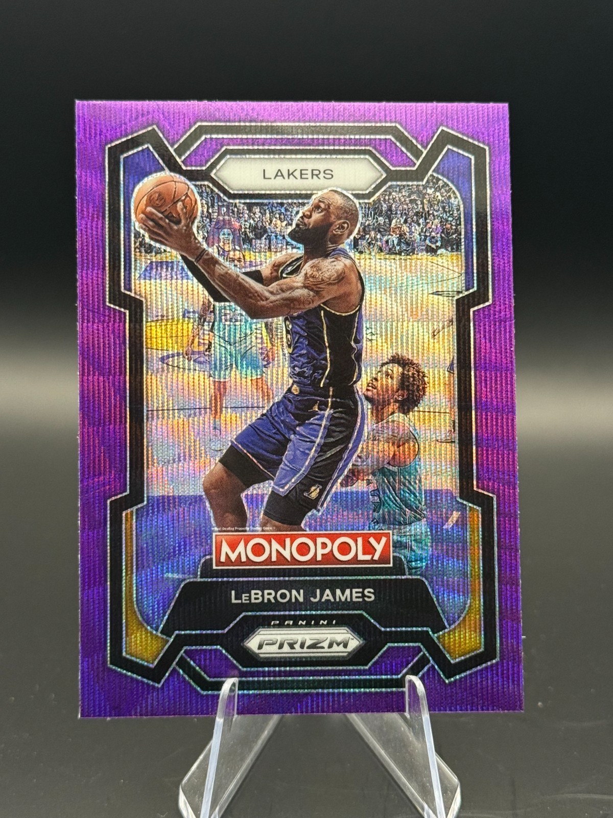 2023-24 Panini Prizm Monopoly - LeBron James #40 Purple Wave Prizm