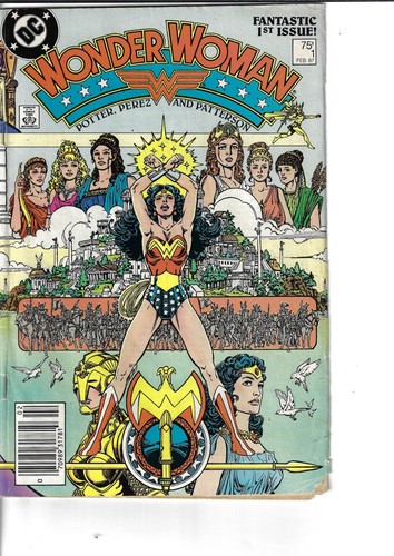 Wonder Woman 1 (2nd Series) Paradise island G/VG 1987 Glossy Newstand Edition