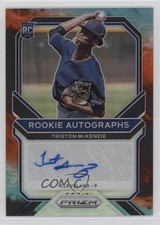2021 Panini Prizm Rookie Cosmic Haze 12/50 Triston McKenzie #RA-TM Auto 09j5