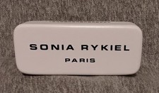 Sonia Rykiel Paris Eyeglass Sunglass White Leather Clamshell Hard CASE ONLY