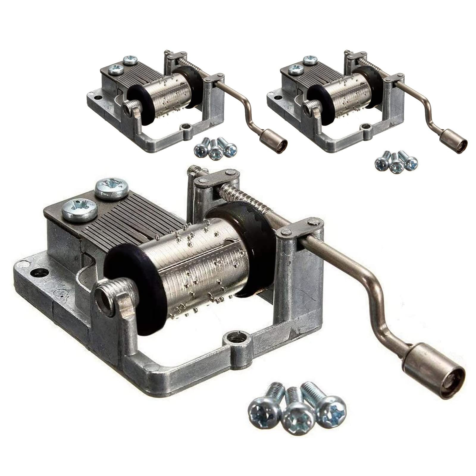 3 Pack Music Box Movement Hand Crank Musical Mechanism Movement DIY Music Box...