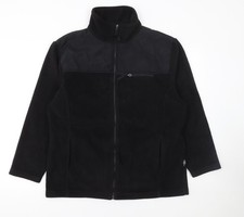 Bonmarch&eacute; Womens Black Fleece Full Zip Jacket Size M
