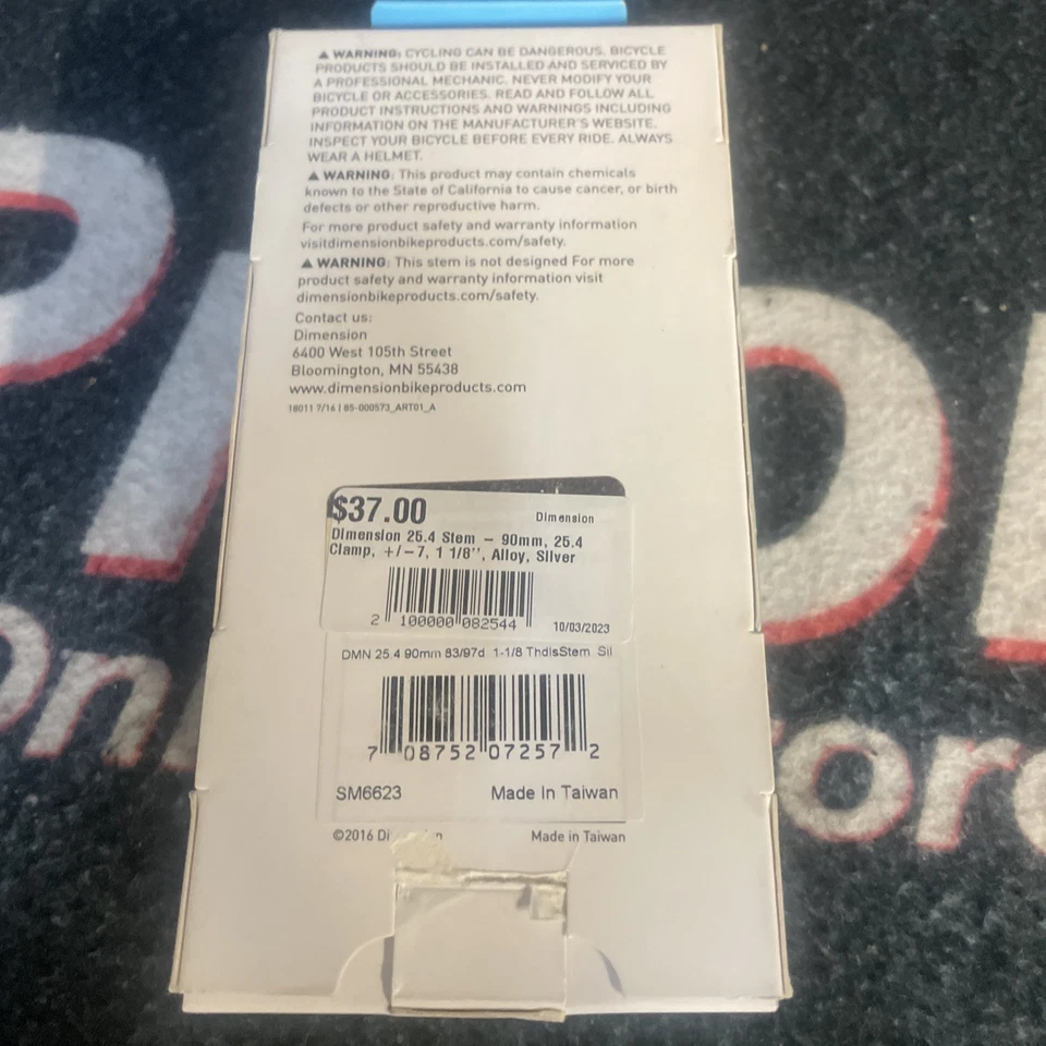 Dimension Threadless Stem Black 25.4mm 90mm Length 7 angle - Image 3 of 3