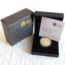 UK 2008 4th OLYMPIAD OLYMPIC CENTENARY £2 SILVER PROOF - boxed/coa/outer
