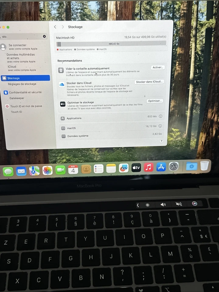 Apple MacBook Pro 13" 2019 · i5 · 8GB · 500GB, photo 1 sur 5