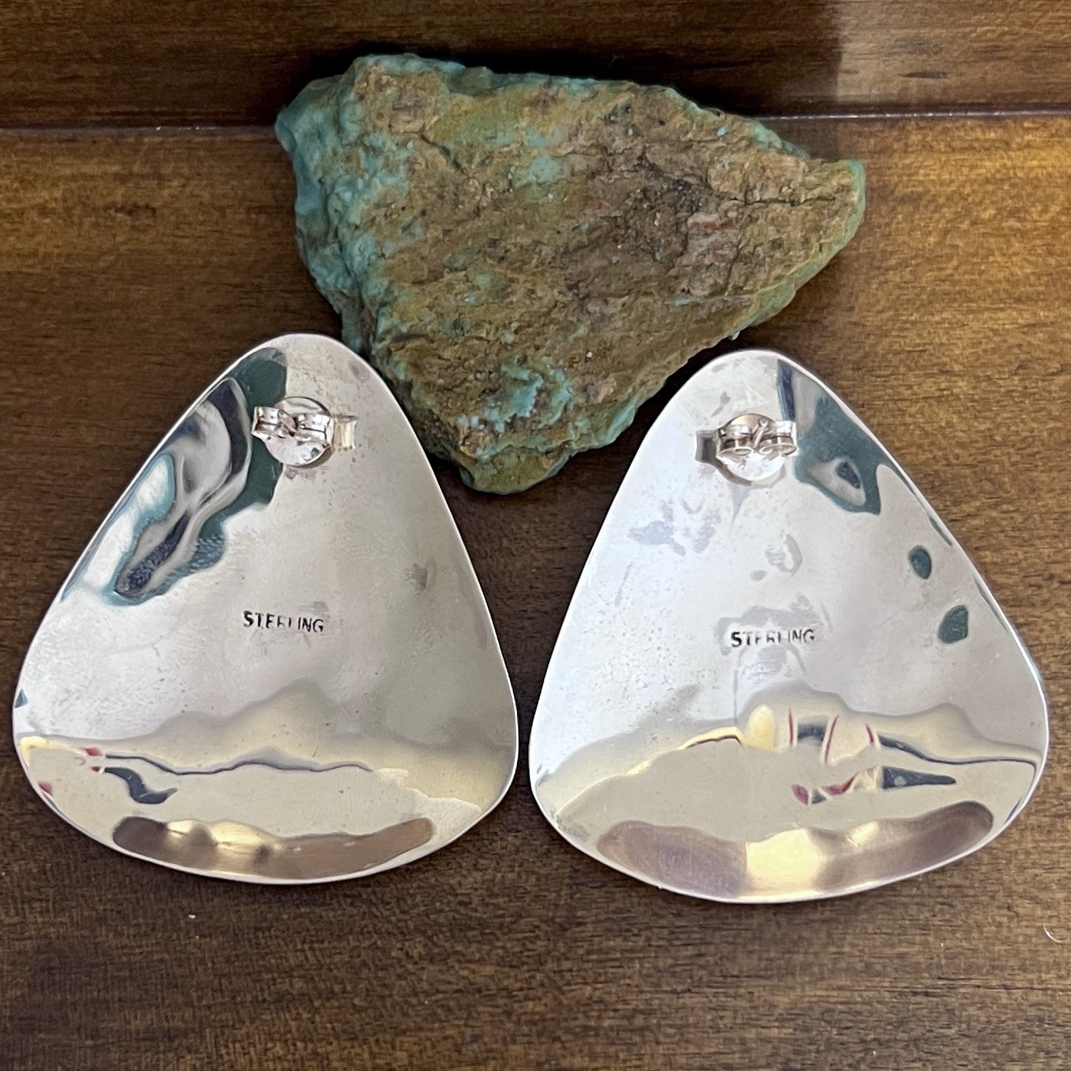 Native American Multi Stone Inlay Statement Stud … - image 2