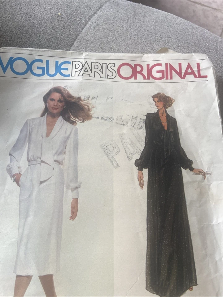 Vestido Blusa Vogue Pierre Balmain Patrón 1857 - COMPLETO - Talla 14 Misses' Foto 3 de 4