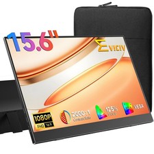 EVICIV Portable Monitor 15.6", 125% sRGB 1080P IPS Laptop Monitor | 350 Nits,...