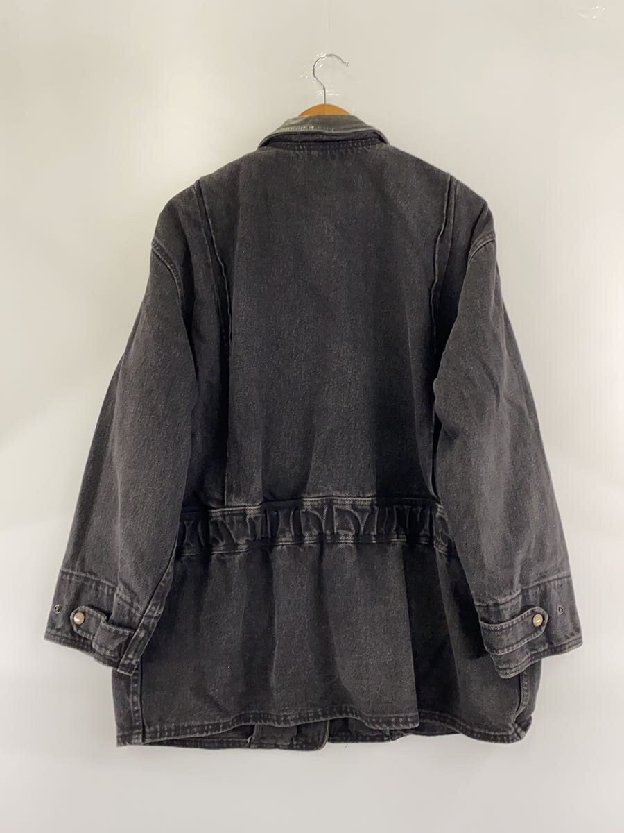 Woolrich 90S/Jacket/Ca05331/Made In Usa/Lining Blanket/Black Denim/Collar Leathe image 2