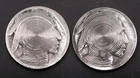 Matched Spiral Pair – Hand Engraved Coin Set - 2 Coin Lot -Carved Buffalo Nickel