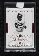 2016 Panini Flawless Alma Mater Ruby 1/15 Barry Bonds #51 0b0