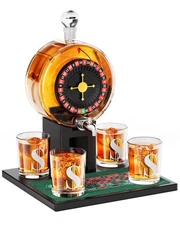 Kollea Roulette Whiskey Decanter Set, 60.9 Oz Casino-Style Slot Decanter with...