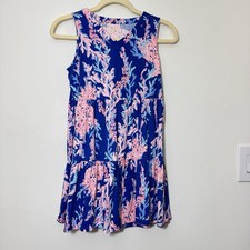 Lilly Pulitzer Girls Fit And Flare Dress Size XL 12-14  Sleeveless V-Neck