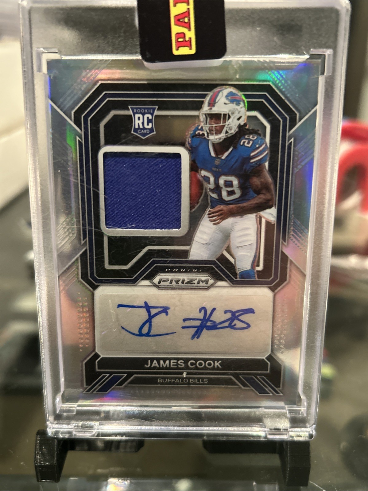 2022 Panini Prizm James Cook Rookie Patch Auto #RPA-JC Silver Prizm RC #/99