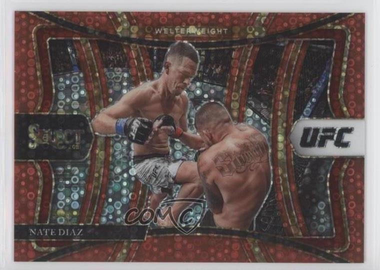 2021 Panini Select UFC Premier Level Red Disco Prizm 121/199 Nate Diaz #189 0g27