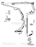 Klimaleitung FÜR CitroËN Jumpy II (VF7) - Triscan 9010 28080