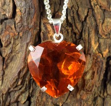 Certified Brazilian Citrine 55.55 Ct Heart Shape Gemstone Pendant Wedding Gift