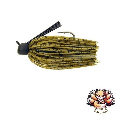 NEW Keitech Crankin' Football Jig 1/2oz 101 Green Pumpkin Pepper