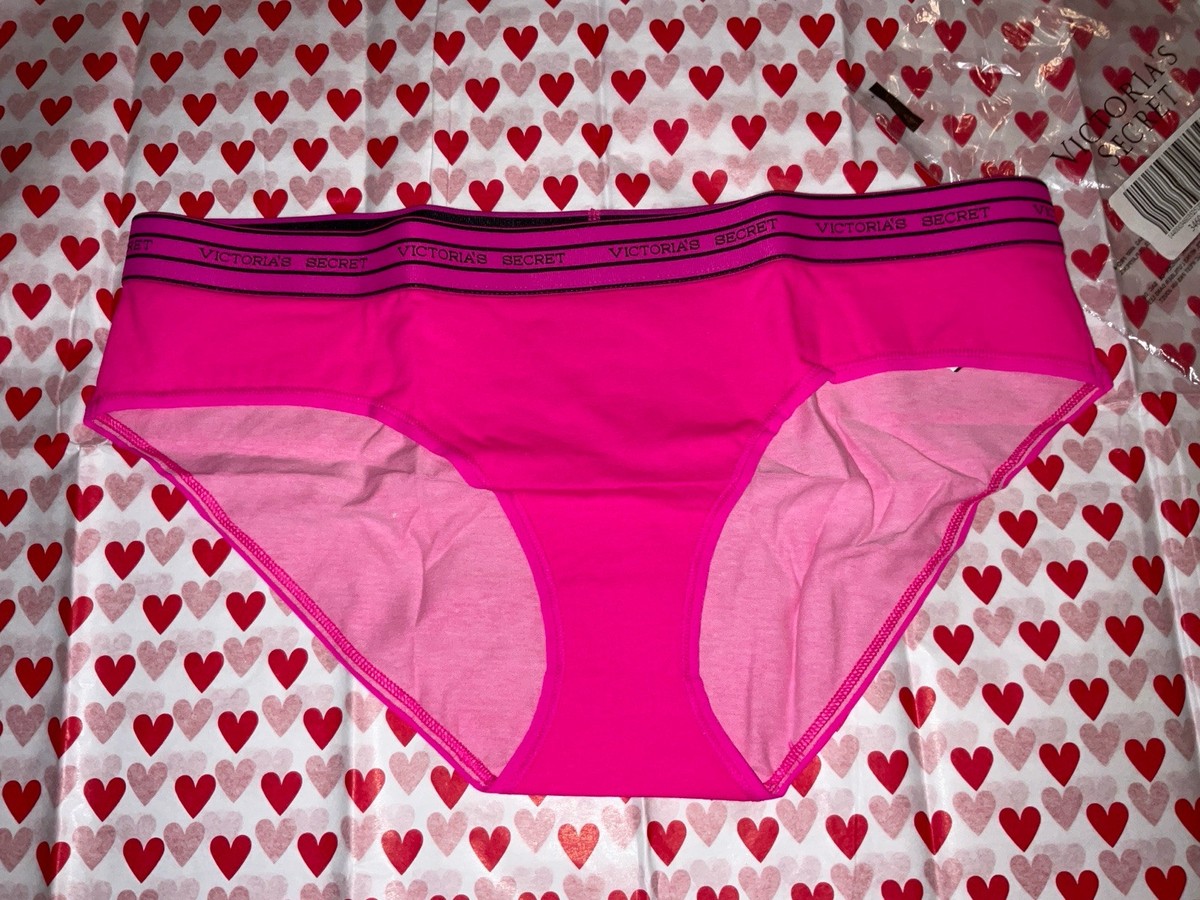 NWT Victoria's Secret Hip-hugger Panty Stretch Logo Waist Neon