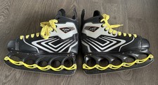 CCM 90 Mens Ice Hockey Skates With T-Blades UK 7 & Blade Covers. Used Twice.