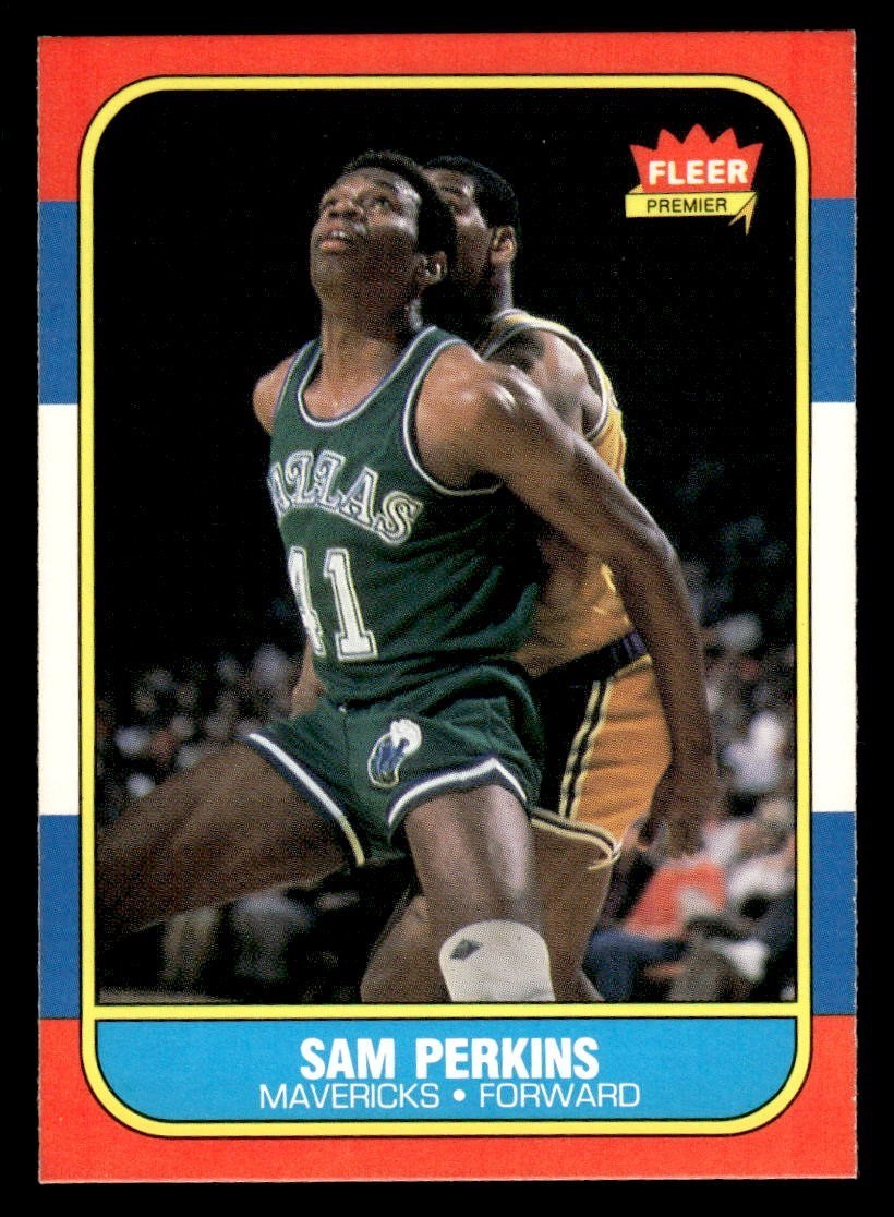 1986 Fleer Basketball #86 Sam Perkins NM/MT *f1
