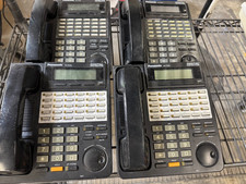 Lot of 4 Panasonic KX-T7433-B Speakerphone with base and handset