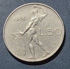 1955 Italy 50 Lire. AU Condition. Beautiful Coin. — photo 2