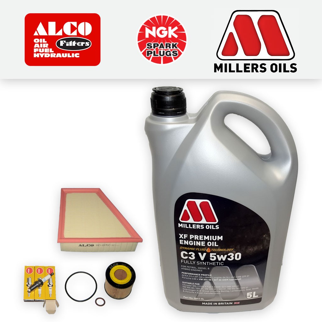 SERVICE KIT for SEAT IBIZA 6L 1.2 BBM OIL AIR FILTERS SPARK PLUGS +OIL 2007-2008