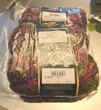 3 Skein Lot Lion Brand Lion Boucle Yarn Color Tutti Fruitti Super Bulky