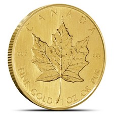 1982 1 oz Canadian Gold Maple Leaf Coin 4485.48 per troy oz