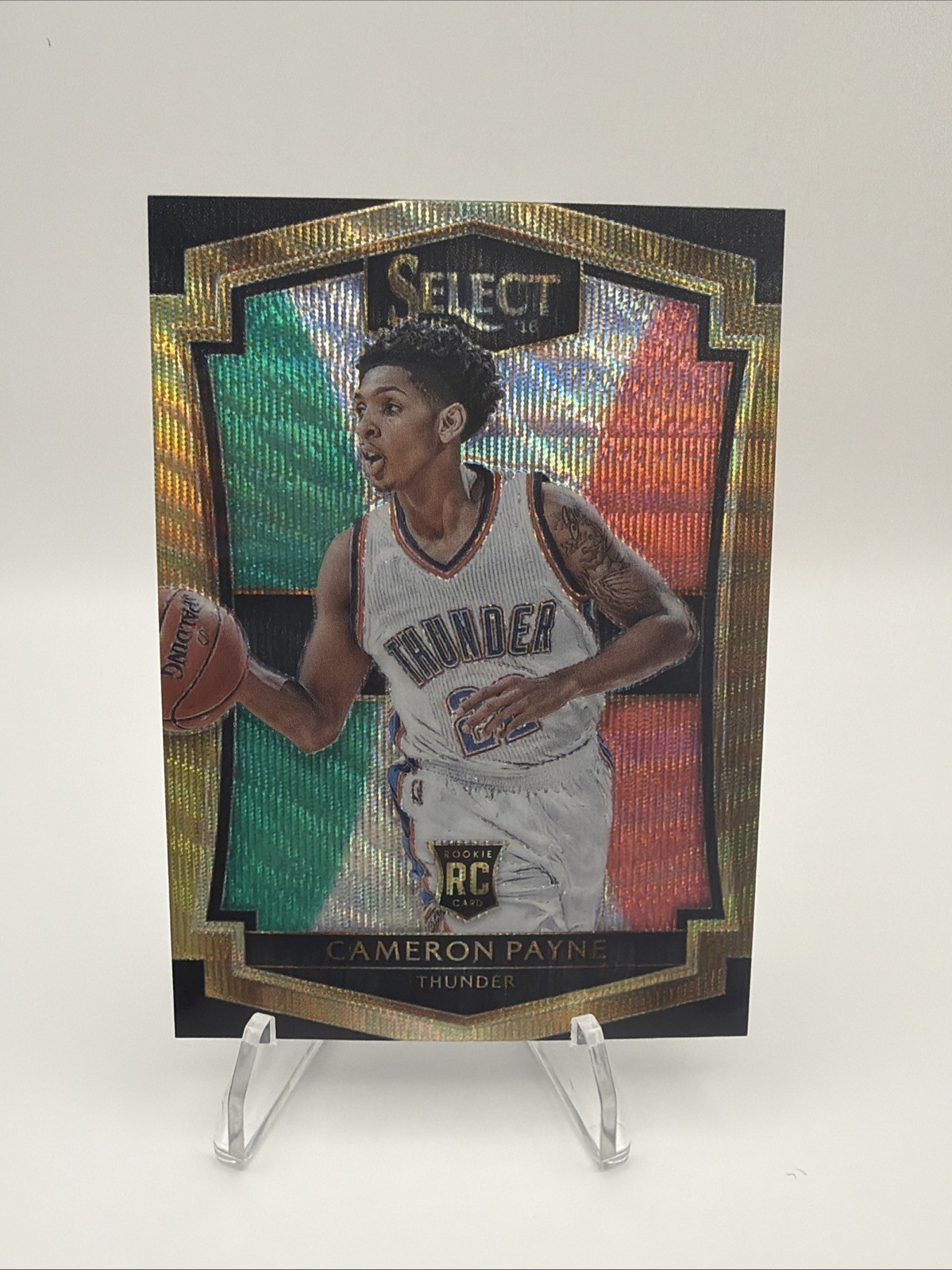 2015-16 Cameron Payne #102 Tri-Color Prizm (RC) Panini Select - Premier Level