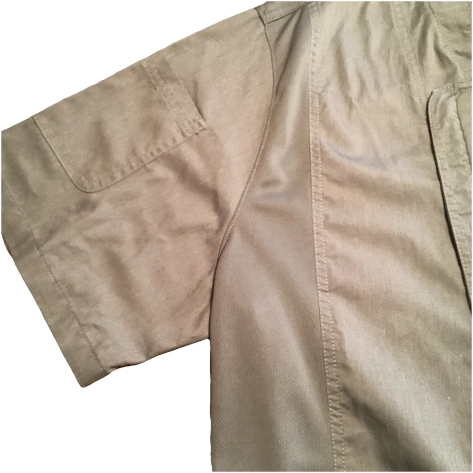 Camisa de chef para hombre XL Chef Works gris manga corta ventilada cremallera completa descentrada Foto 4 de 4