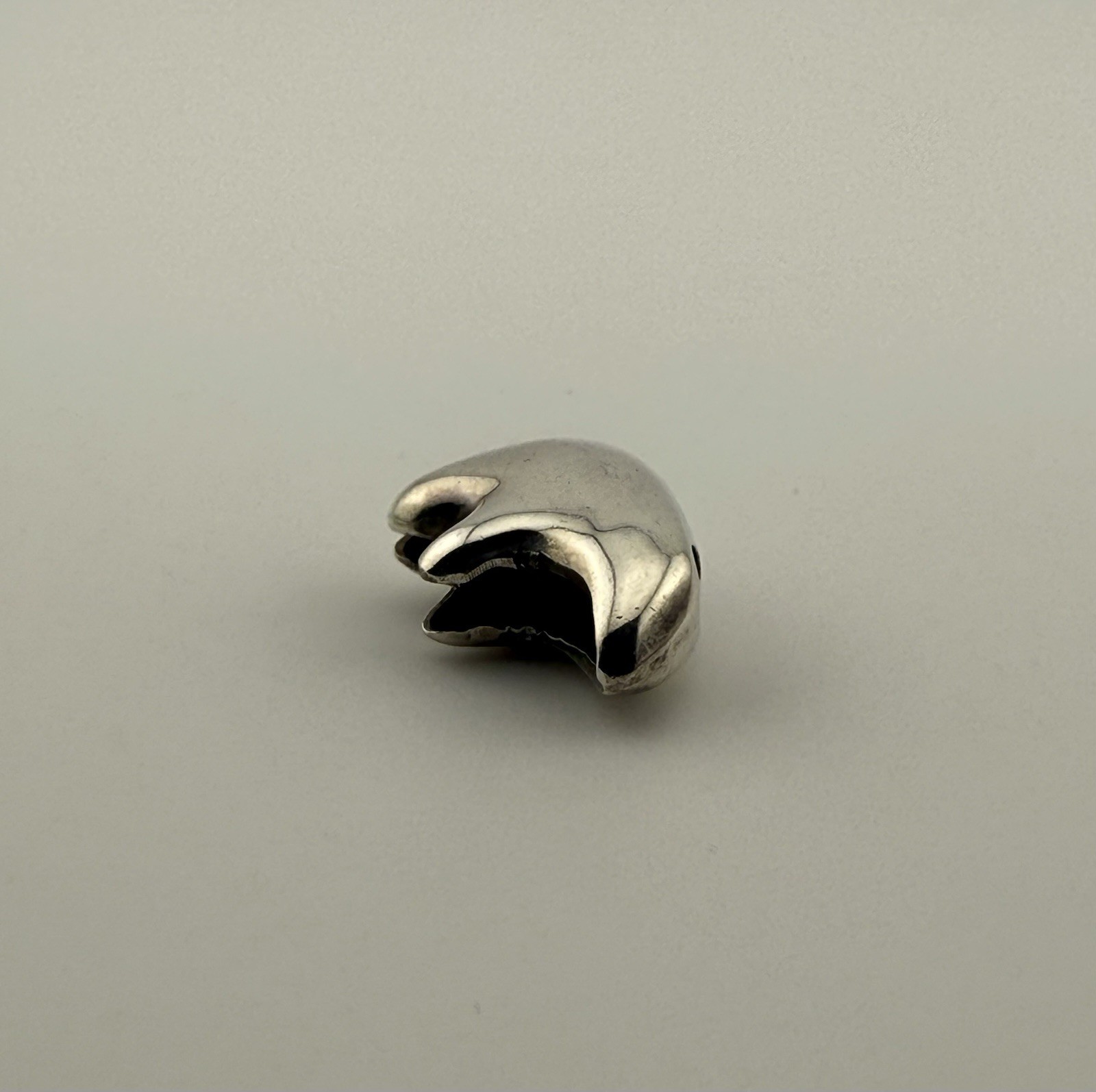 Sterling Silver Native Shadow Bear Hallow Pendant… - image 2