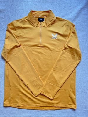 Castore AMC Andy Murray Collection Tennis Padel 1/4 Zip Performance Top XL Gold